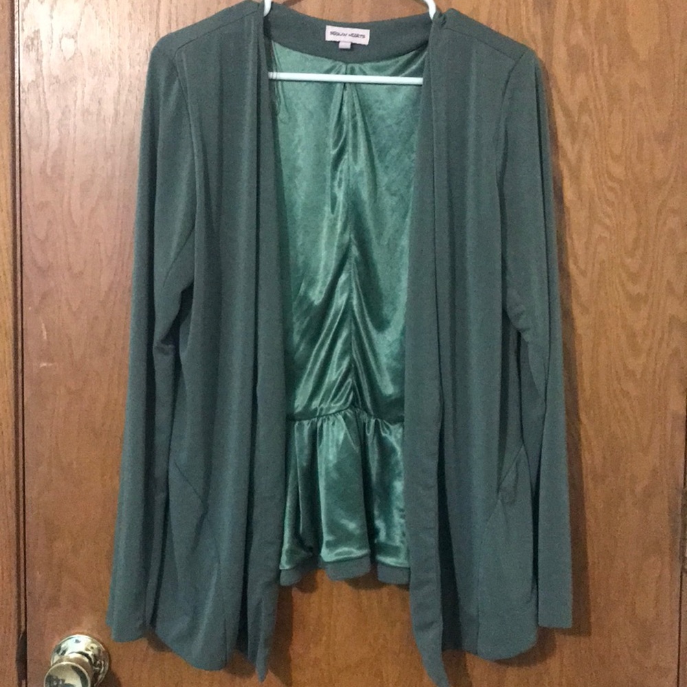 Olive green cardigan